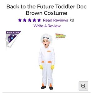 Back to the Future Doc Brown Costume 12-18 months